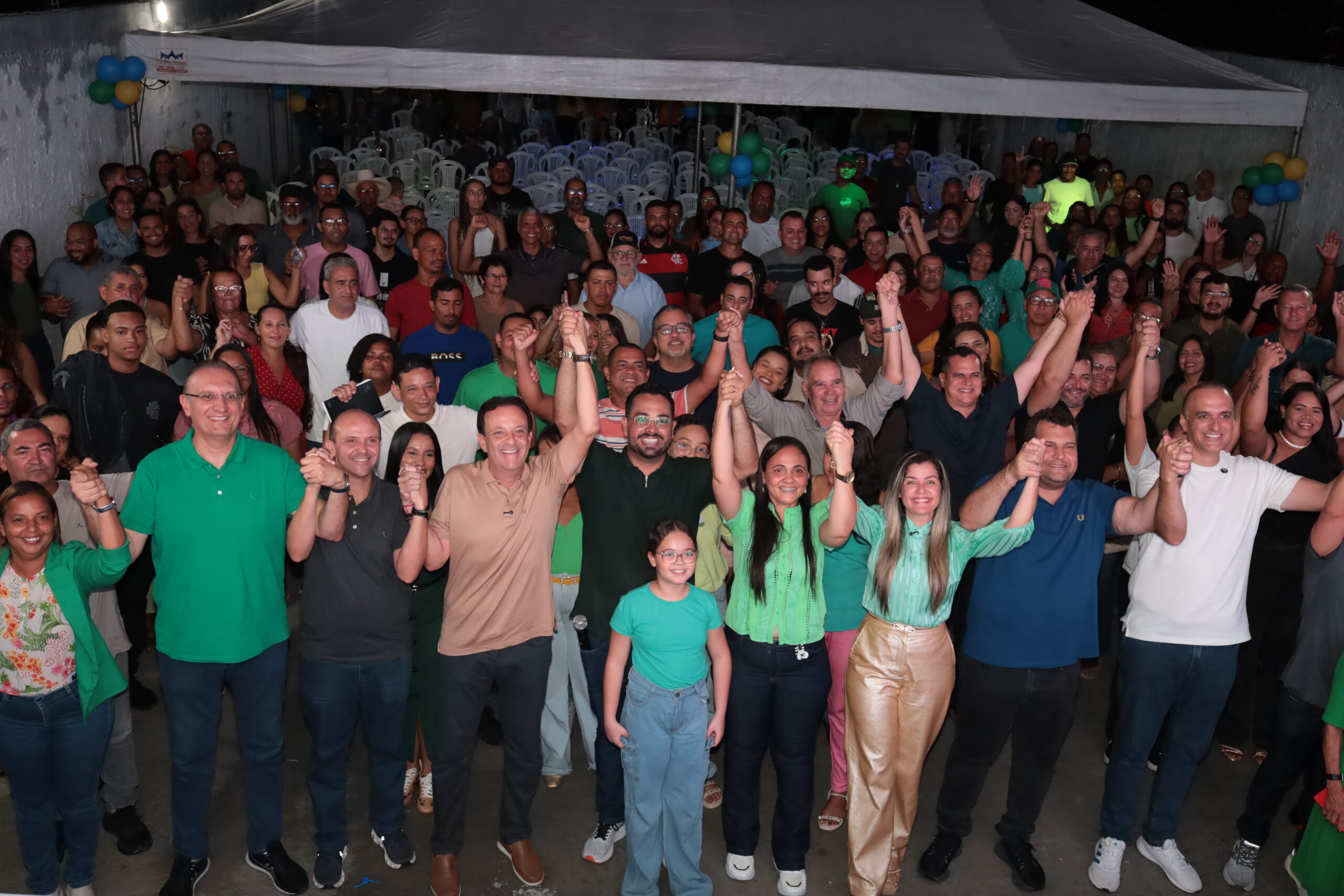 Cláudio Mitidieri e Adriana Carvalho oficializam apoio a André Moura no 1º Encontro da Família Lalo em Nossa Senhora do Socorro